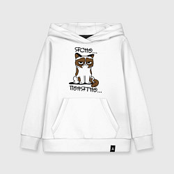 Детская толстовка-худи Ясно, понятно (грустный кот)