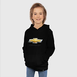 Толстовка детская хлопковая Chevrolet логотип, цвет: черный — фото 2