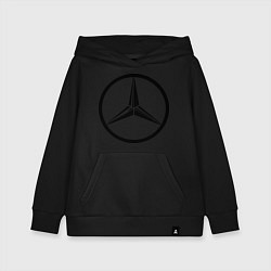 Толстовка детская хлопковая Mercedes-Benz logo, цвет: черный