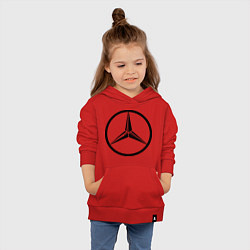 Толстовка детская хлопковая Mercedes-Benz logo, цвет: красный — фото 2