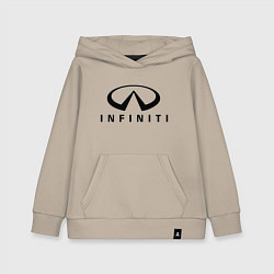 Толстовка детская хлопковая Infiniti logo, цвет: миндальный