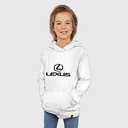 Толстовка детская хлопковая Lexus logo, цвет: белый — фото 2