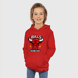 Толстовка детская хлопковая Chicago Bulls est. 1966, цвет: красный — фото 2