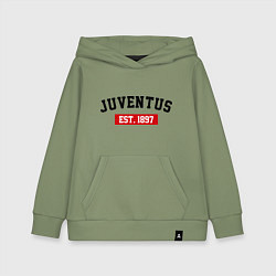 Толстовка детская хлопковая FC Juventus Est. 1897, цвет: авокадо