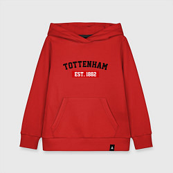 Толстовка детская хлопковая FC Tottenham Est. 1882, цвет: красный