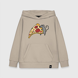 Детская толстовка-худи Кусочек пиццы парная