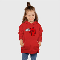Толстовка детская хлопковая Рак: я на мид, цвет: красный — фото 2