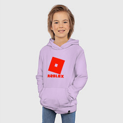 Толстовка детская хлопковая Roblox Logo, цвет: лаванда — фото 2