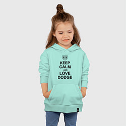 Толстовка детская хлопковая Keep Calm & Love Dodge, цвет: мятный — фото 2