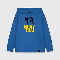 Толстовка детская хлопковая Muay Thai, цвет: синий