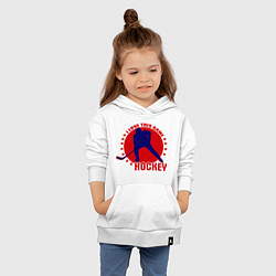 Толстовка детская хлопковая I love this Hockey, цвет: белый — фото 2