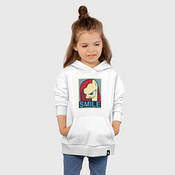 Толстовка детская хлопковая MLP: Smile, цвет: белый — фото 2