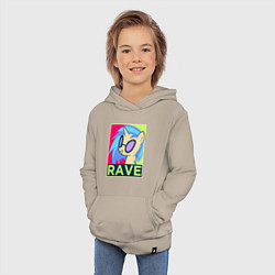 Толстовка детская хлопковая DJ Pon-3 RAVE, цвет: миндальный — фото 2