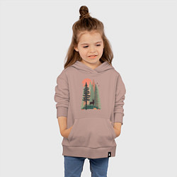 Толстовка детская хлопковая Forest Adventure, цвет: пыльно-розовый — фото 2