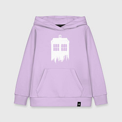 Детская толстовка-худи Тардис white - Доктор Кто