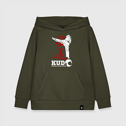 Толстовка детская хлопковая Kudo, цвет: хаки