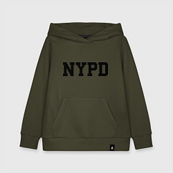 Толстовка детская хлопковая NYPD, цвет: хаки