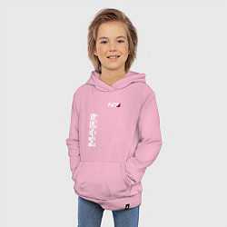 Толстовка детская хлопковая MASS EFFECT N7, цвет: светло-розовый — фото 2