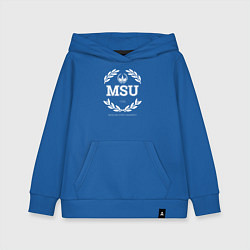 Толстовка детская хлопковая MSU, цвет: синий