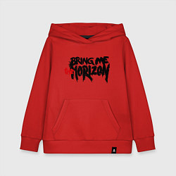 Толстовка детская хлопковая Bring me the horizon, цвет: красный