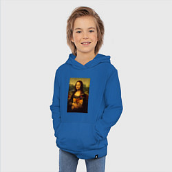 Толстовка детская хлопковая Мона Лиза и Фастфуд, цвет: синий — фото 2