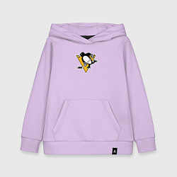 Толстовка детская хлопковая Pittsburgh Penguins: Evgeni Malkin, цвет: лаванда