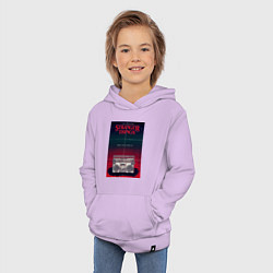 Толстовка детская хлопковая Название и магнитофон, цвет: лаванда — фото 2