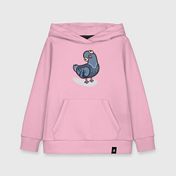 Детская толстовка-худи Удивленный голубь