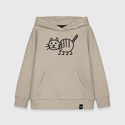 Детская толстовка-худи Рисунок кота