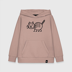 Детская толстовка-худи Рисунок кота