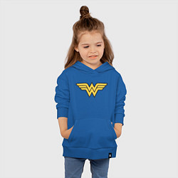 Толстовка детская хлопковая Wonder Woman, цвет: синий — фото 2