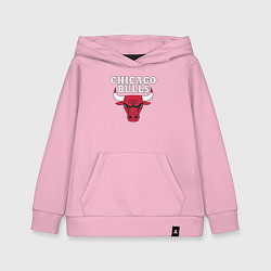 Толстовка детская хлопковая CHICAGO BULLS, цвет: светло-розовый