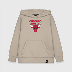 Толстовка детская хлопковая CHICAGO BULLS, цвет: миндальный