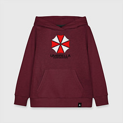 Толстовка детская хлопковая UMBRELLA CORP, цвет: меланж-бордовый