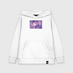Толстовка детская хлопковая LOVE, цвет: белый