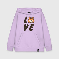 Детская толстовка-худи Love Corgi