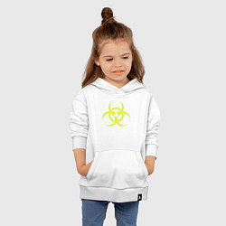 Толстовка детская хлопковая BIOHAZARD, цвет: белый — фото 2