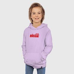 Толстовка детская хлопковая Russia, цвет: лаванда — фото 2