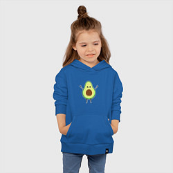 Толстовка детская хлопковая Милый авокадо, цвет: синий — фото 2