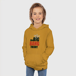 Толстовка детская хлопковая Big Bang Theory logo, цвет: горчичный — фото 2