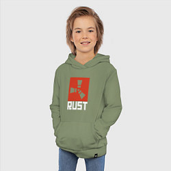 Толстовка детская хлопковая RUST, цвет: авокадо — фото 2