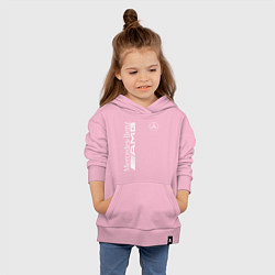 Толстовка детская хлопковая MERCEDES-BENZ AMG, цвет: светло-розовый — фото 2