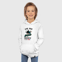 Толстовка детская хлопковая SAN JOSE SHARKS, цвет: белый — фото 2