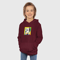 Толстовка детская хлопковая Сейлор Мун Усаги Цукино Sailor, цвет: меланж-бордовый — фото 2