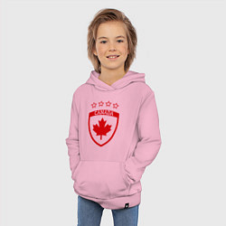 Толстовка детская хлопковая Canada: 4 Stars, цвет: светло-розовый — фото 2