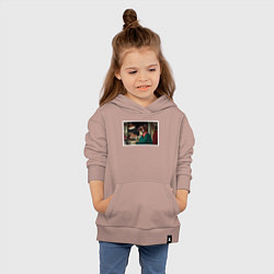 Толстовка детская хлопковая Lo fi, цвет: пыльно-розовый — фото 2