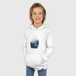 Толстовка детская хлопковая Тоторо, цвет: белый — фото 2