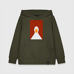 Толстовка детская хлопковая Утка, цвет: хаки