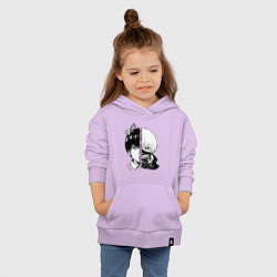 Толстовка детская хлопковая Токийский гуль, цвет: лаванда — фото 2