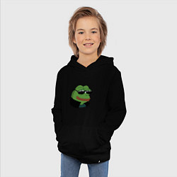 Толстовка детская хлопковая Pepe в очках EZ, цвет: черный — фото 2